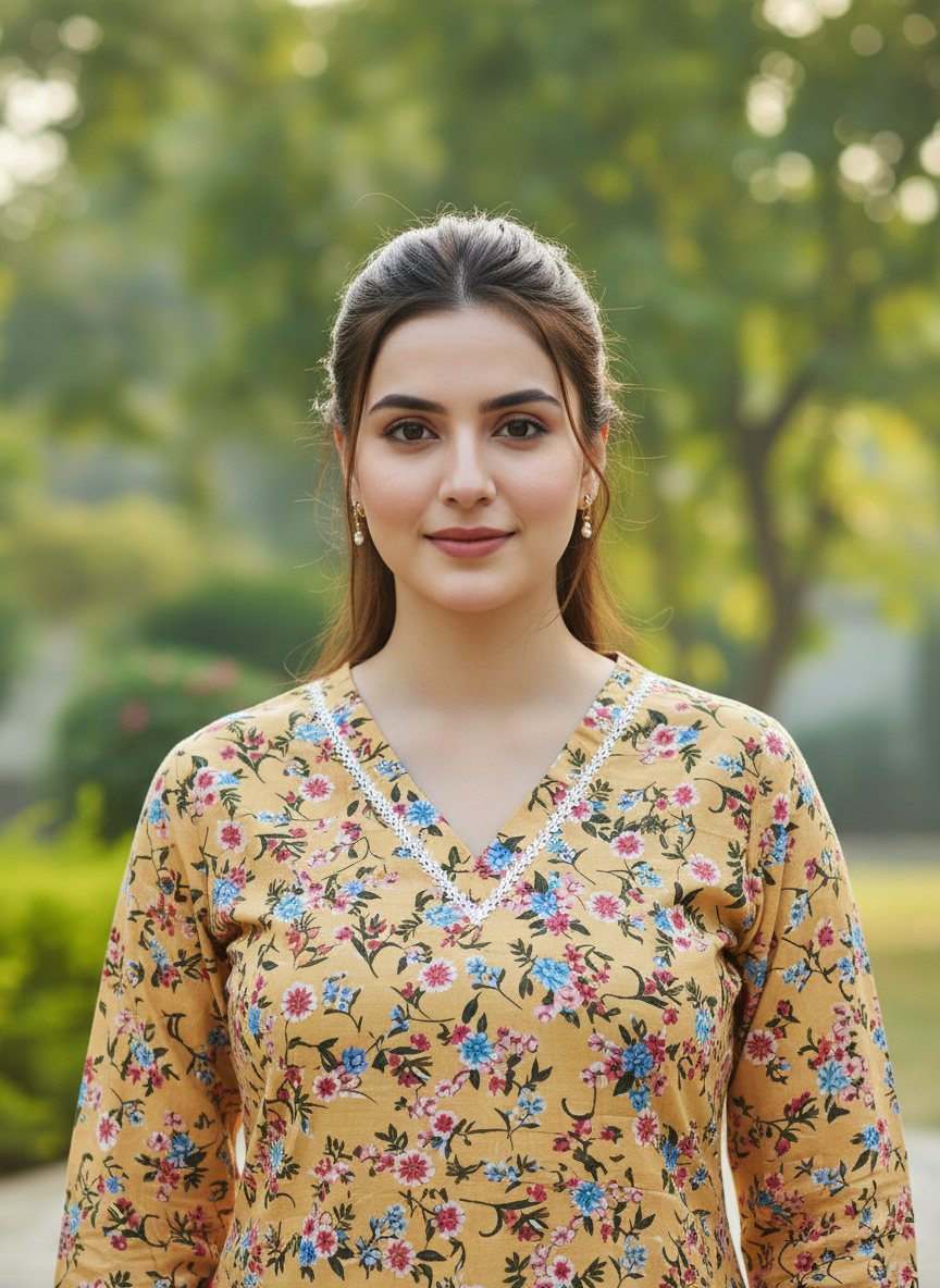 2-Piece Stitched Suit – Bright Yellow Color | Ready to Wear