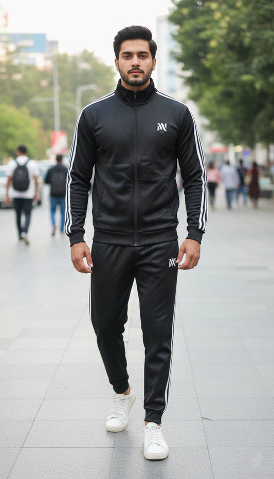 🖤 Black Edition Men's Tracksuit | Street Fit 2025