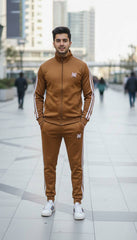🔥 Caramel Brown Men's Tracksuit | Street Fit 2025