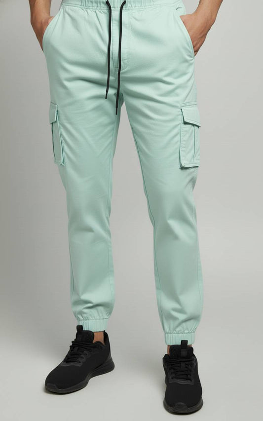 Aqua Essential Streetwear Cargo Joggers ❄️💙🔥 Slim-Fit Utility Style