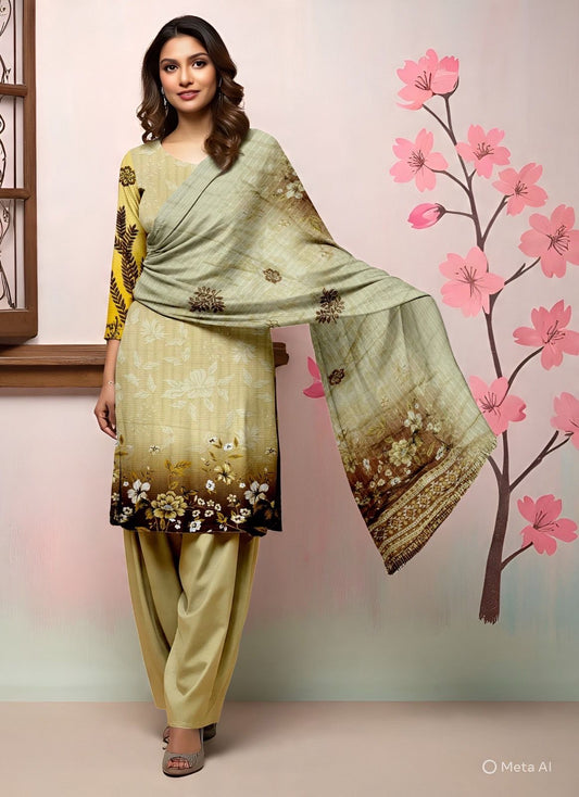 Libaas Lane Exclusive – 2-Piece Viscose Winter Suit 🌺