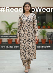 2-Piece Stitched Suit – Elegant Beige Color | Ready to Wear