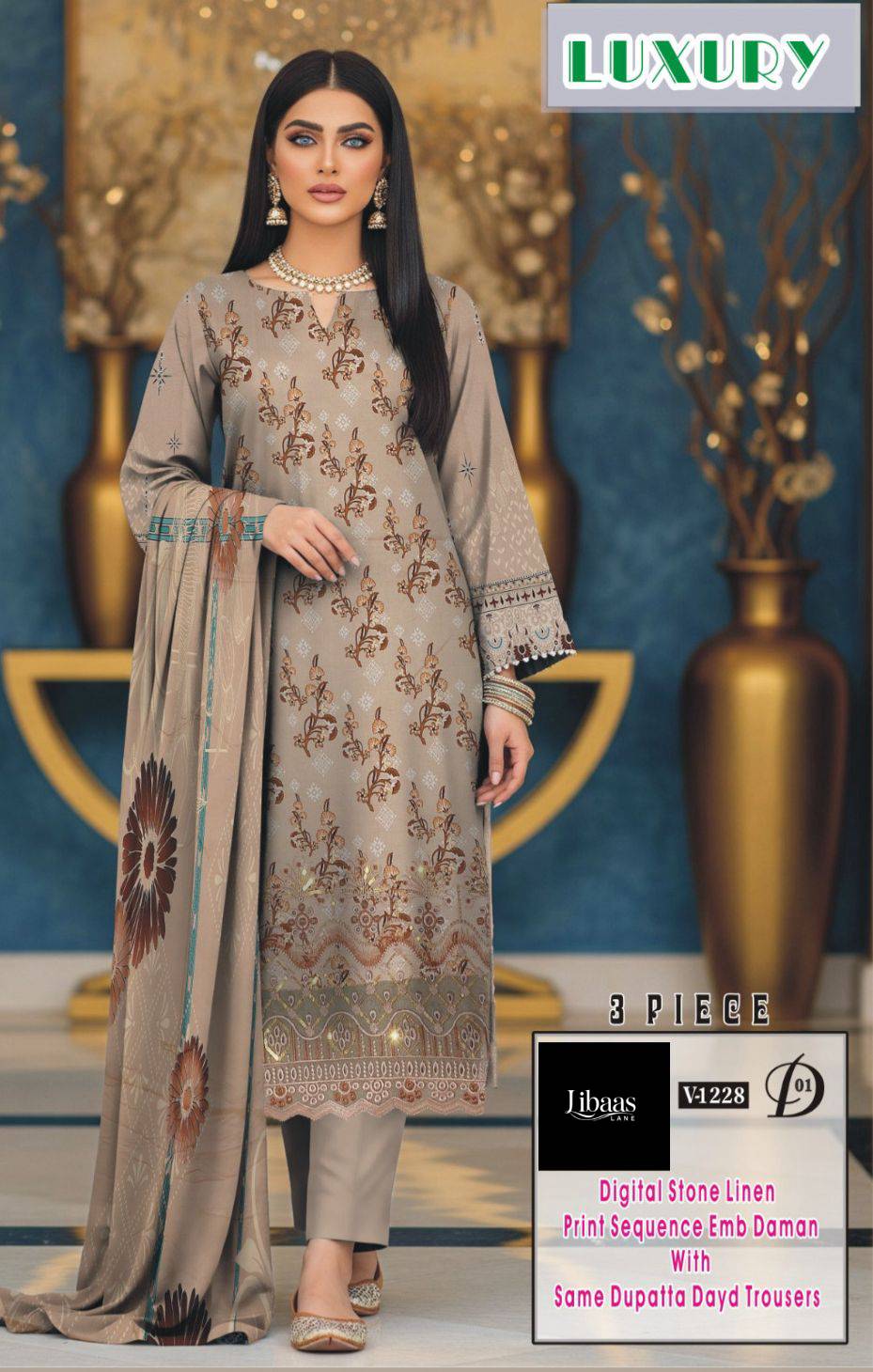 Winter Bloom 3-PC Linen Suit 🌸❄️