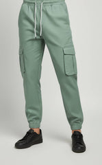 Sage Green Essential Streetwear Cargo Joggers 🌿🔥 Slim-Fit Utility Style