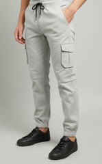 Ash Grey Essential Streetwear Cargo Joggers 🌪🔥 Slim-Fit Utility Style