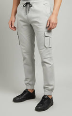 Ash Grey Essential Streetwear Cargo Joggers 🌪🔥 Slim-Fit Utility Style