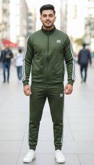 💚 Olive Green Men's Tracksuit | Street Fit 2025