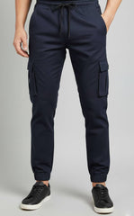 Navy Essential Streetwear Cargo Joggers 🔥 Slim-Fit Utility Style