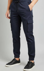 Navy Essential Streetwear Cargo Joggers 🔥 Slim-Fit Utility Style