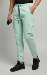 Aqua Essential Streetwear Cargo Joggers ❄️💙🔥 Slim-Fit Utility Style