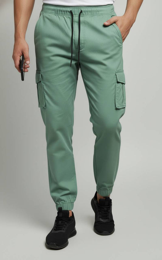 Mint Green Essential Streetwear Cargo Joggers 🌿💚🔥 Slim-Fit Utility Style