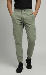 Sage Green Essential Streetwear Cargo Joggers ⚙️🔥 Slim-Fit Utility Style