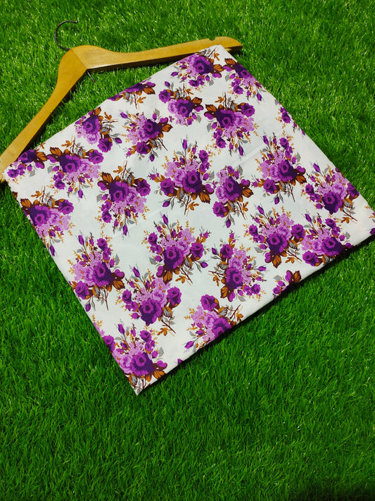 💜🌸 Elegant Purple Floral 2-Piece Suit | Unstiched Trendy Collection ⭐