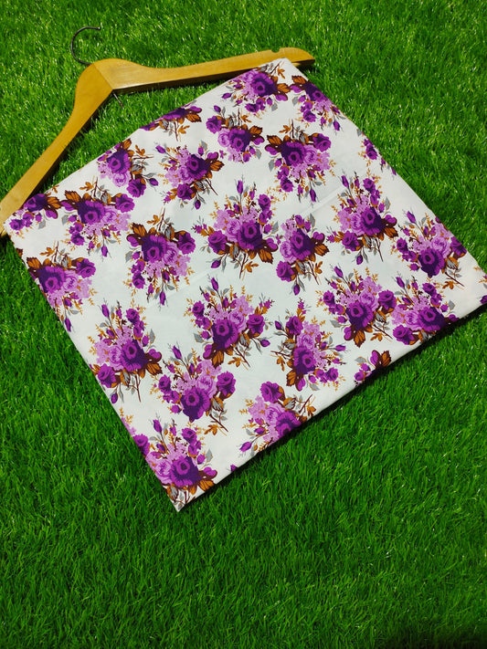 💜🌸 Elegant Purple Floral 2-Piece Suit | Unstiched Trendy Collection ⭐