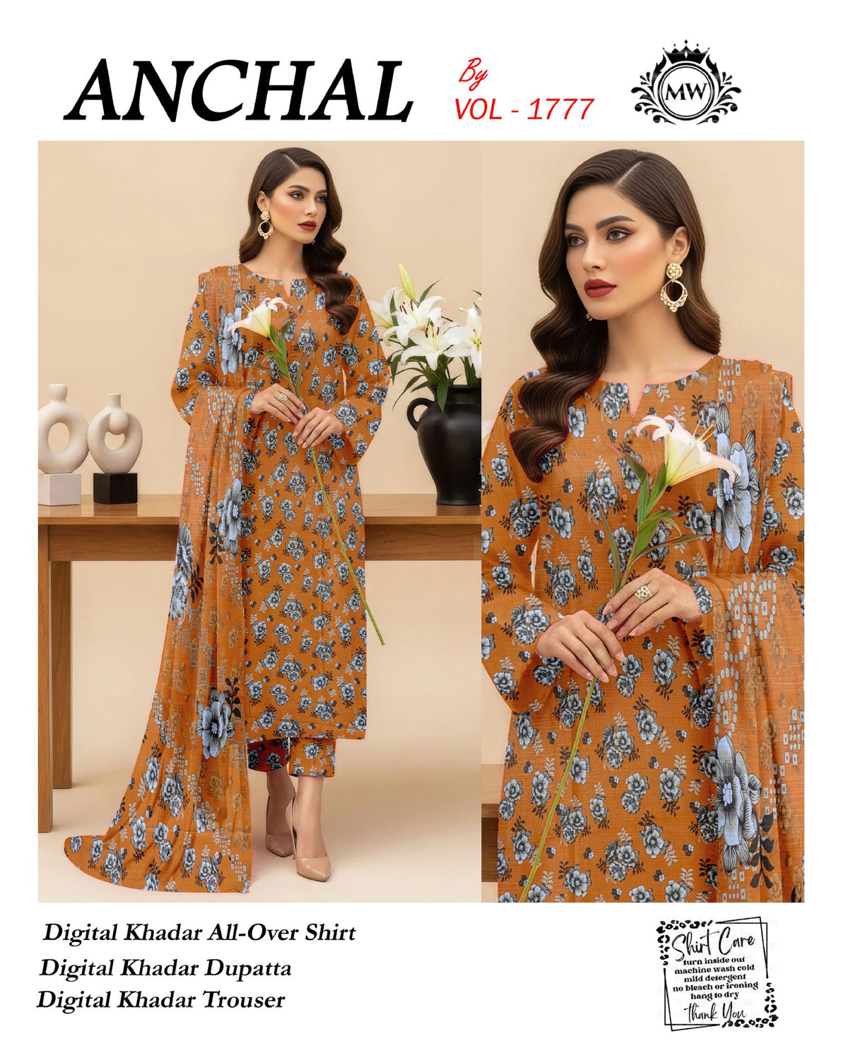 Zeenline Khaddar 3-Piece Suit